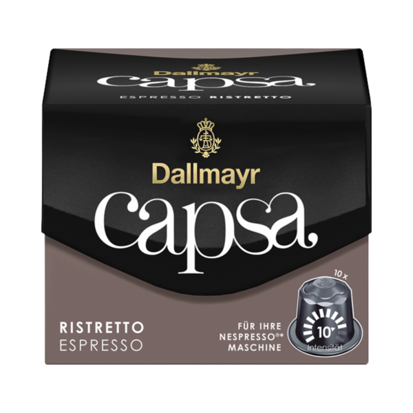 Dallmayr Capsa Espresso Ristretto 10, Nespresso-kompatibel, 10 Kaffeekapseln, 56 Gramm
